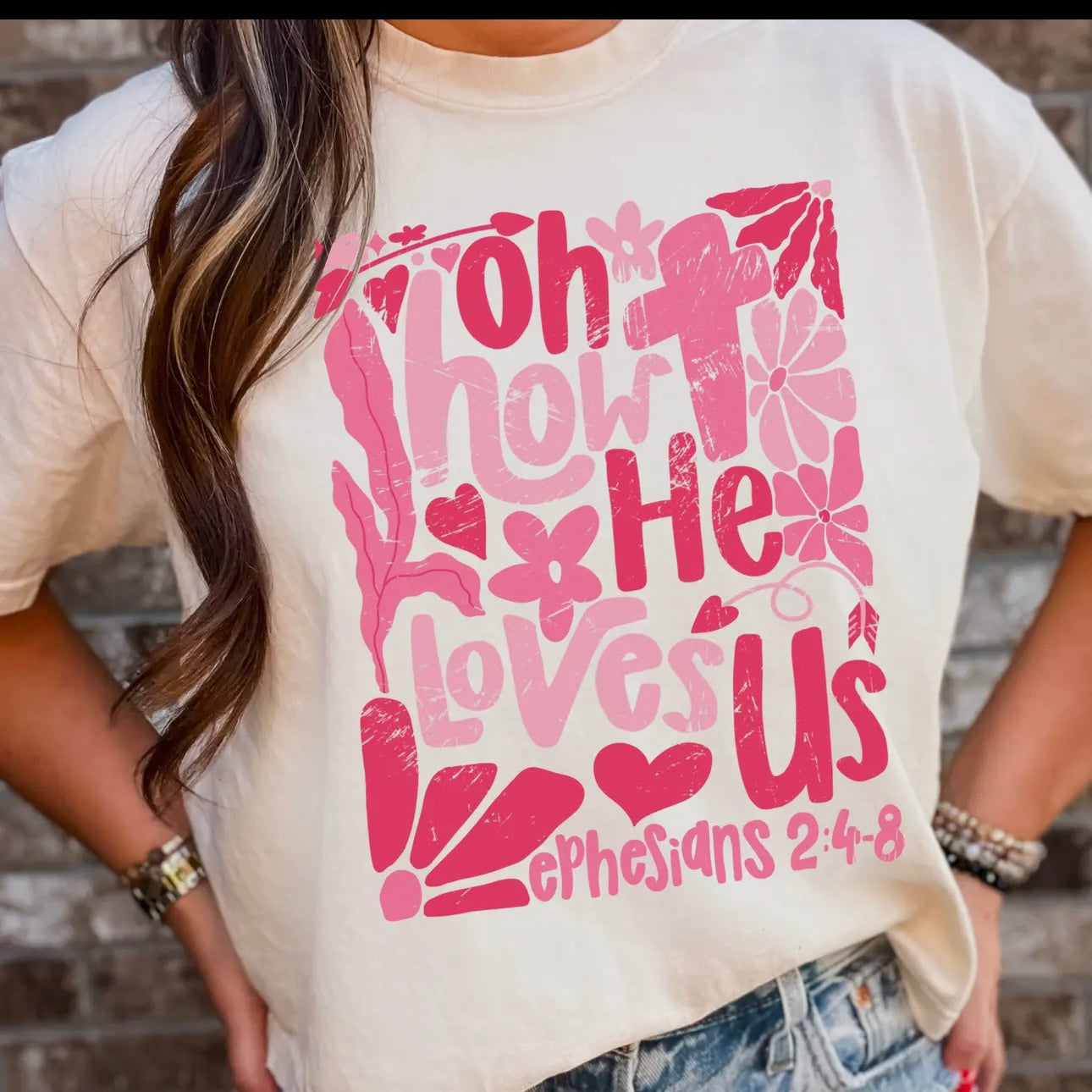 Oh How He Loves Us Short and Long-sleeved Tee