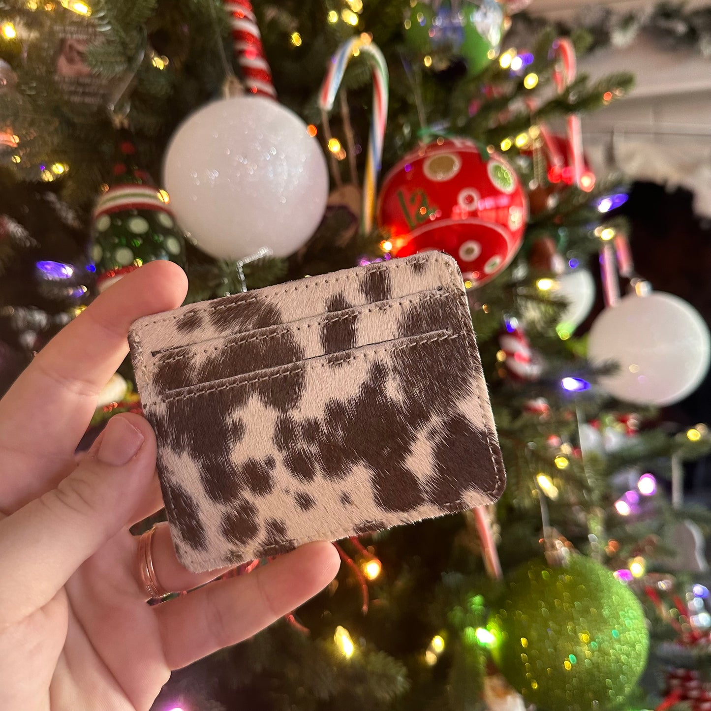 Western Cowhide Credit Card Holder- Money Holder