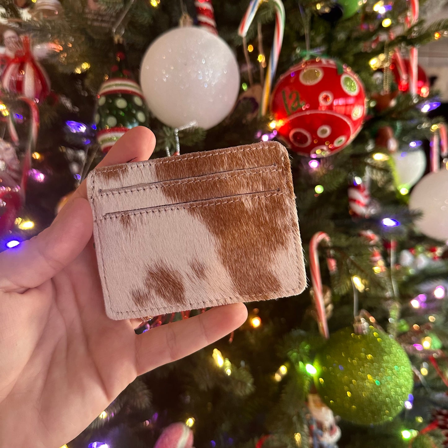 Western Cowhide Credit Card Holder- Money Holder