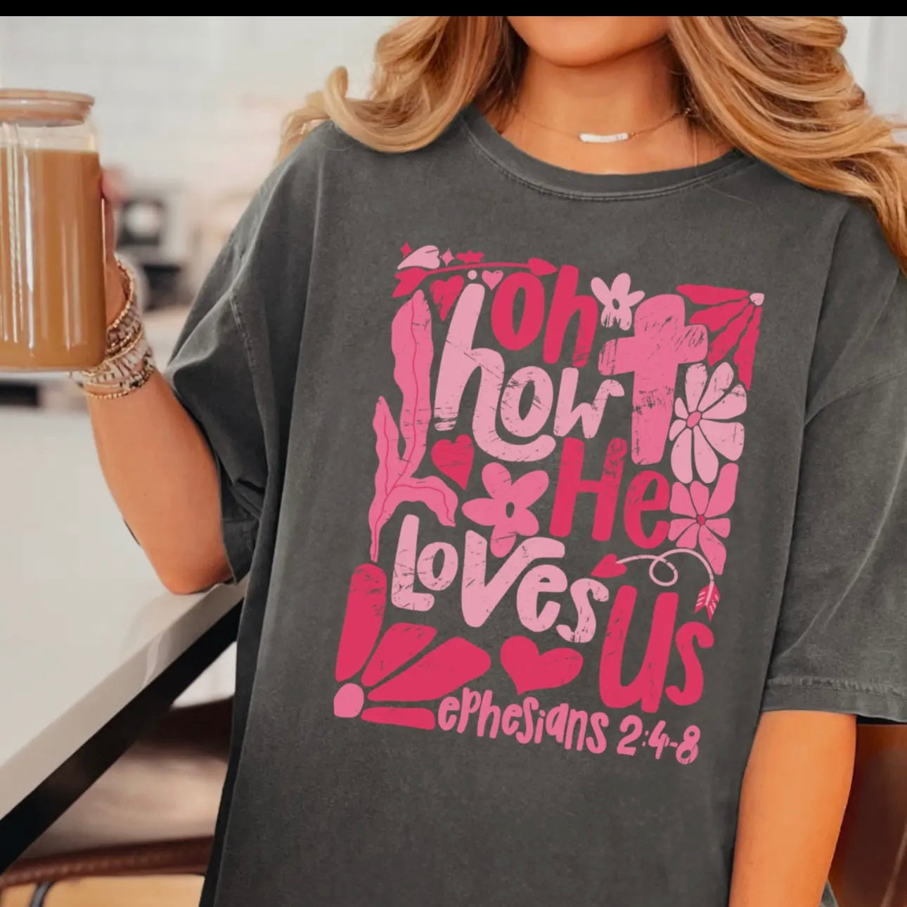 Oh How He Loves Us Short and Long-sleeved Tee