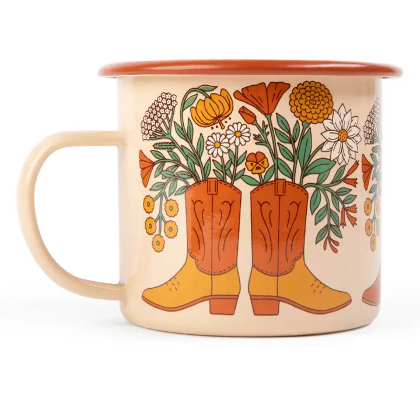 Western Bloom Enamel Mug