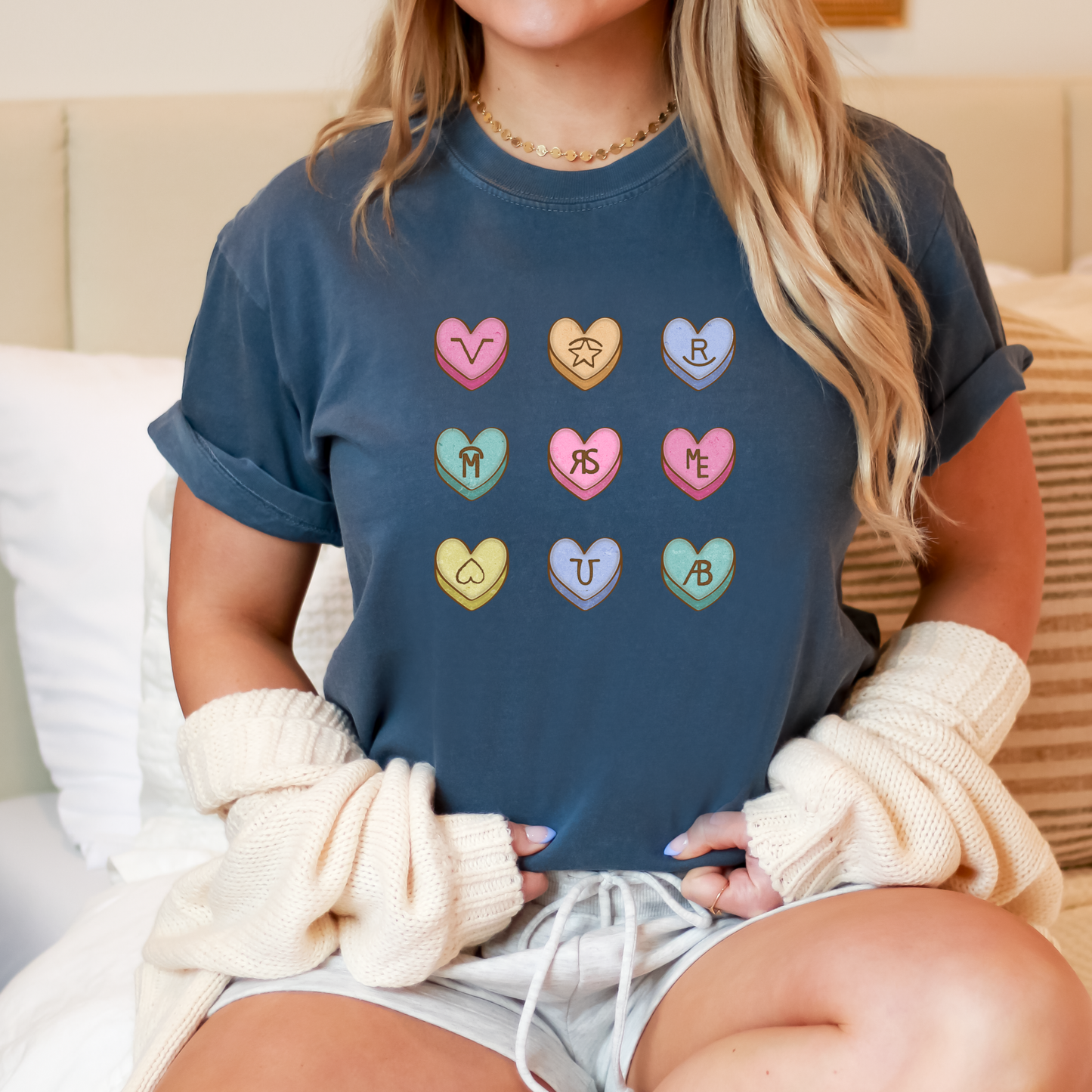 Valentines Candy Heart Brands Tee