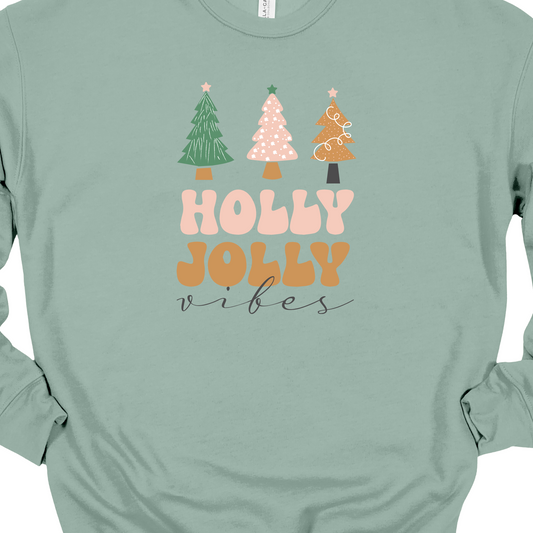 Holly Jolly Vibes in Dusty Blue